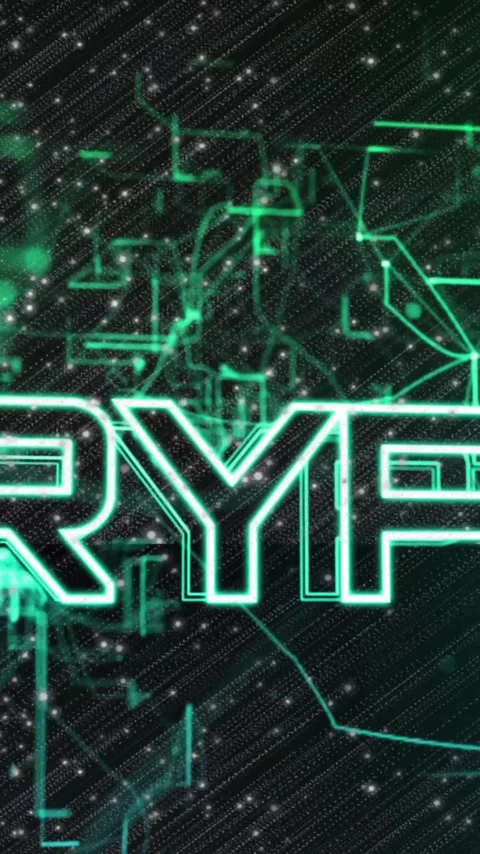 Animation of network of connections with crypto text over spots on black Stock Footage 342812525