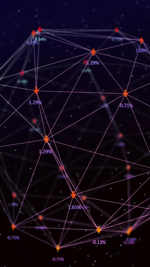 Animation of network of connections with data processing over black background Stock Footage 344402915