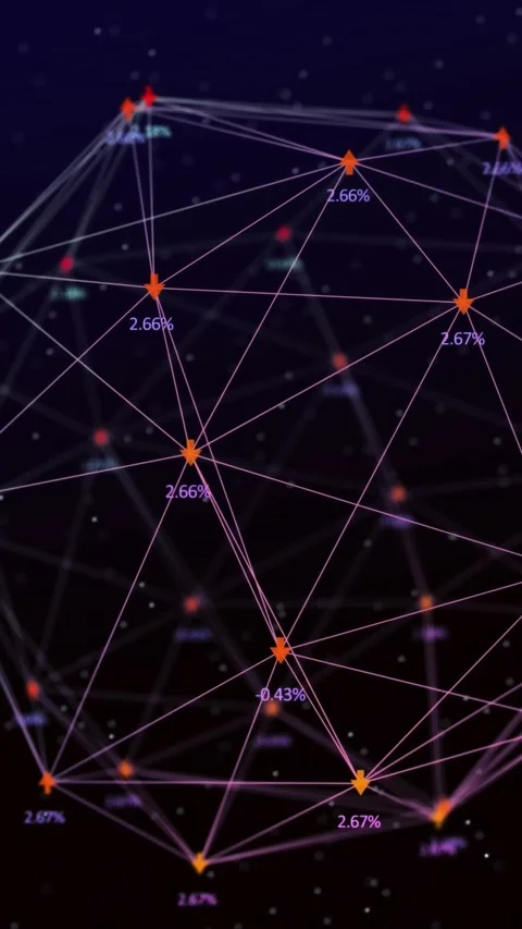 Animation of network of connections with data processing over black background Stock Footage 344402939