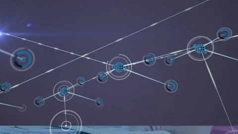 Animation of network of connections with... | Stock Video | Pond5