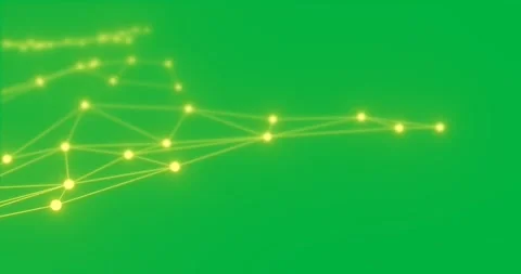 Animation of network of connections with glowing spots over transparent Stock Footage 317668399