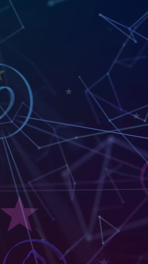 Animation of network of connections with icons and data processing Stock Footage 344802954