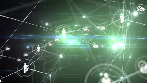 Animation of network of connections with... | Stock Video | Pond5
