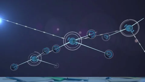 Animation of network of connections with... | Stock Video | Pond5