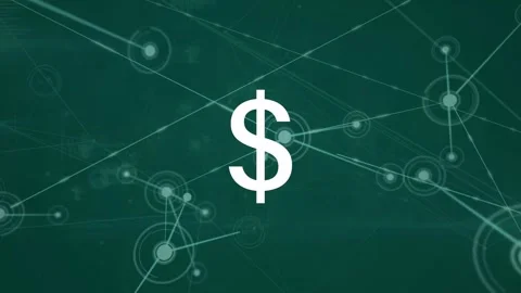 Animation of network of connections over binary code Stock Footage 327847538