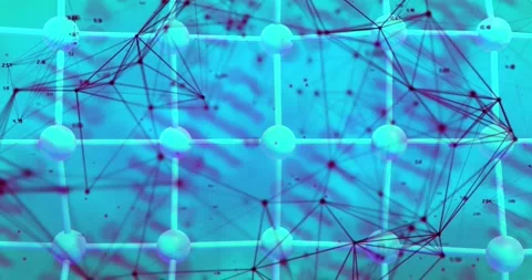 Animation of network of connections over... | Stock Video | Pond5