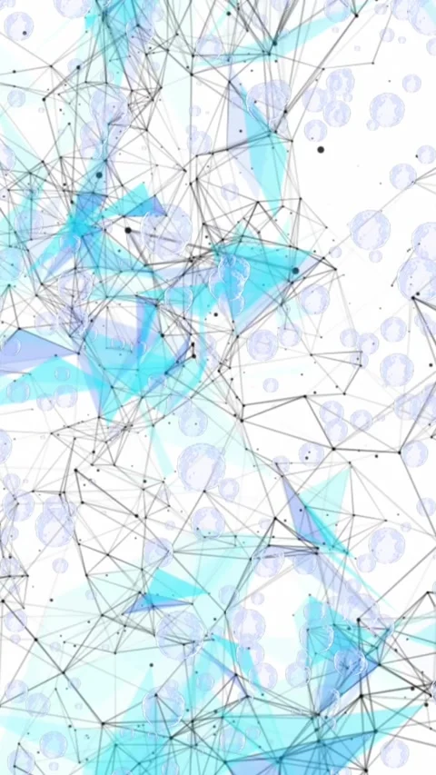 Animation of network of connections over bubbles on white background Stock Footage 343615546