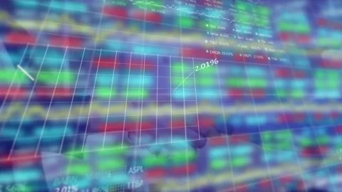 Animation of network of connections over computer server hardware Stock Footage 327900632