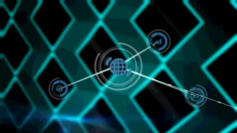 Animation of network of connections over... | Stock Video | Pond5