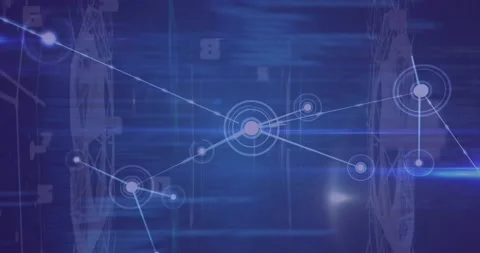 Animation of network of connections over... | Stock Video | Pond5