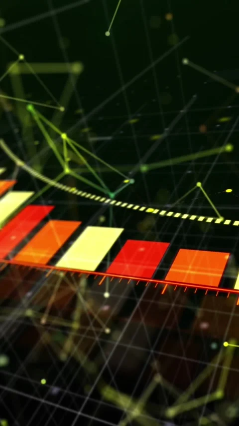 Animation of network of connections over data processing on black background Stock Footage 320228480