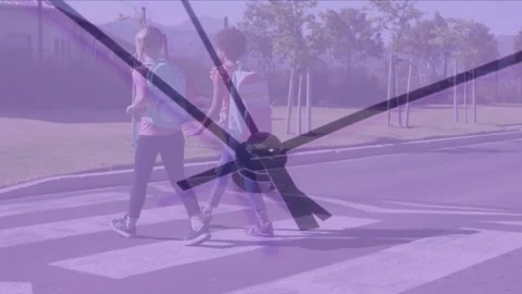 Animation of network of connections over drone with parcel over airport Video stock 316460322