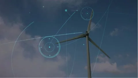 Animation of network of connections over fit Stock Footage 329291197