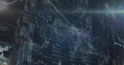 Animation of network of connections over... | Stock Video | Pond5