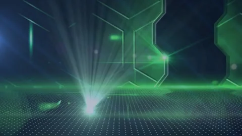 Animation of network of connections over light trails Vidéo 326630589