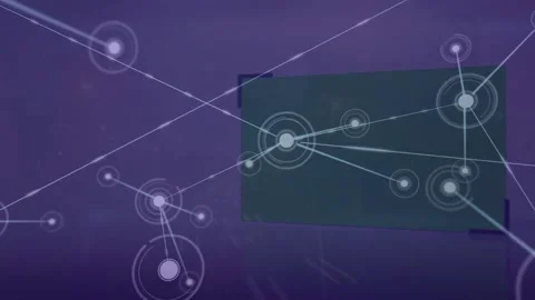 Animation of network of connections over rectangle shapes Stock Footage 170908883