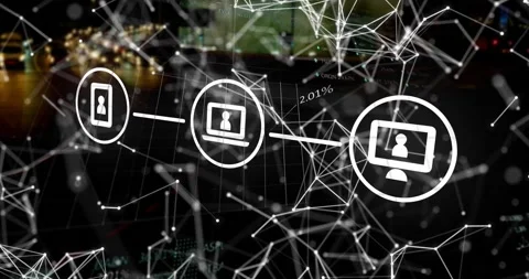 Animation of network of connections over... | Stock Video | Pond5