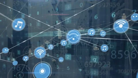 Animation of network of connections over... | Stock Video | Pond5