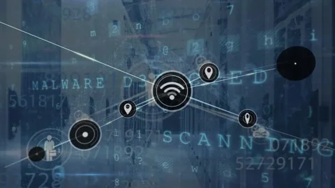 Animation of network of connections over... | Stock Video | Pond5