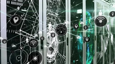 Animation of network of connections over... | Stock Video | Pond5