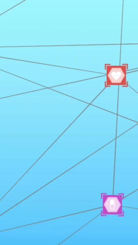 Animation of network of connections over sky with clouds Stock Footage 344765796