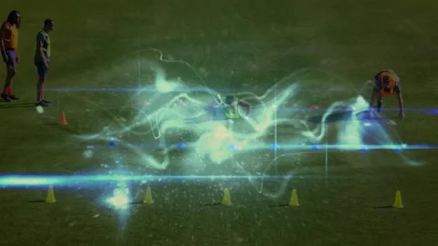 Animation of network of connections over world map on black background Stock Footage 328096627