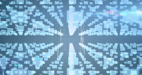 Animation of network of digital files and online security padlock with data 動画素材 328153611