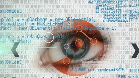 Animation of network of digital icons with binary coding processing over woman's 스톡 동영상 152175448