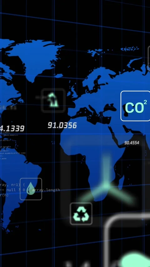 Animation of network of eco and environmentally friendly icons over world map Stock Footage 341952963