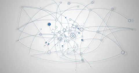 Animation of network of glowing connections over white background Stock Footage 310304245