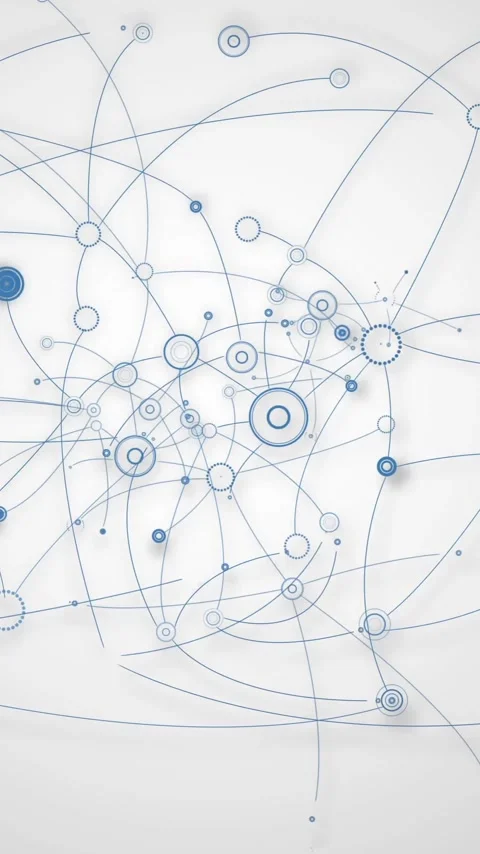 Animation of network of glowing connections over white background Stock Footage 320215594