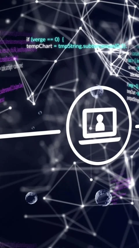 Animation of network with icons and data processing Stock Footage 344636033