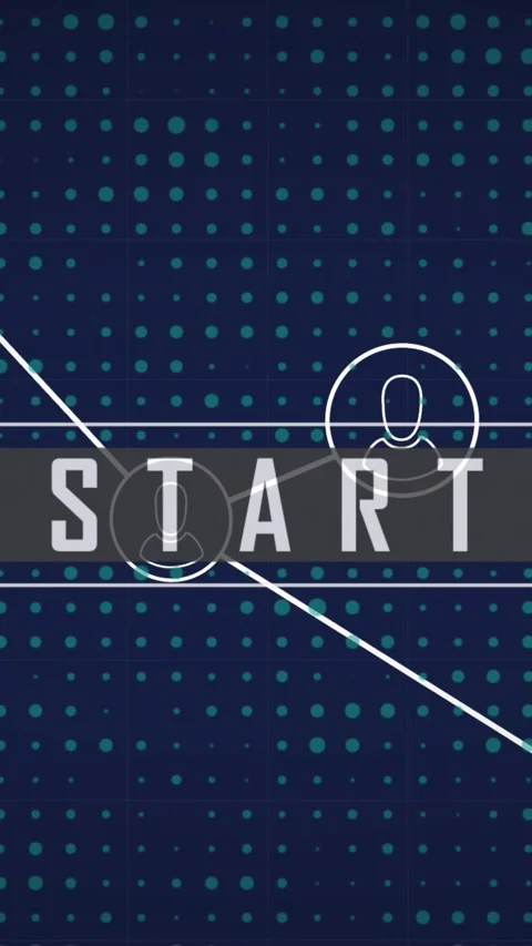 Animation of network of profile icons and start text banner against dots pattern Stock Footage 319974968