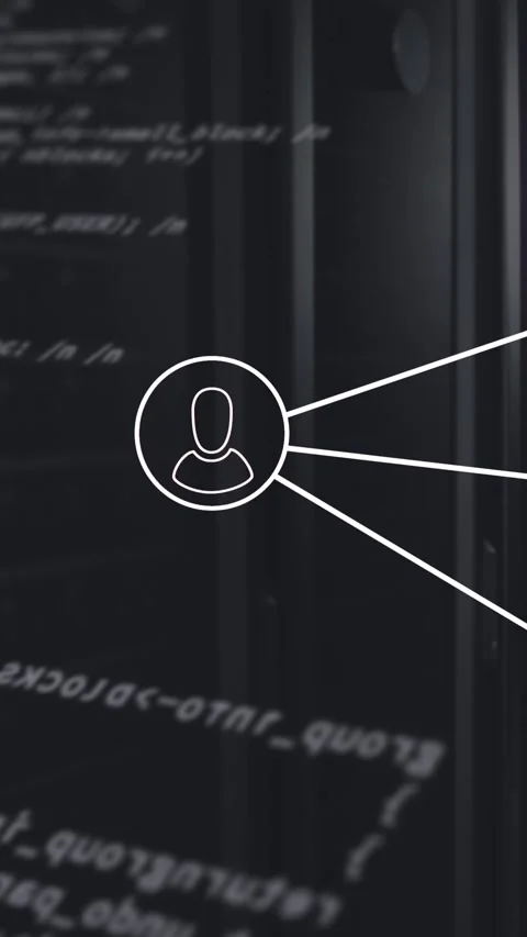 Animation of network of profile icons and data processing against computer Stock Footage 344557431