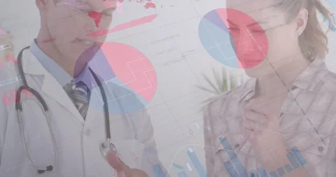 Animation of network social business statistical data headsets Stock Footage 327961216