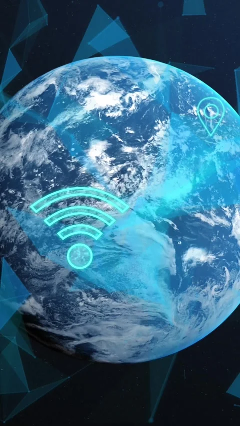 Animation of networks with cloud and wifi icons and data processing over globe Stock Footage 341953443