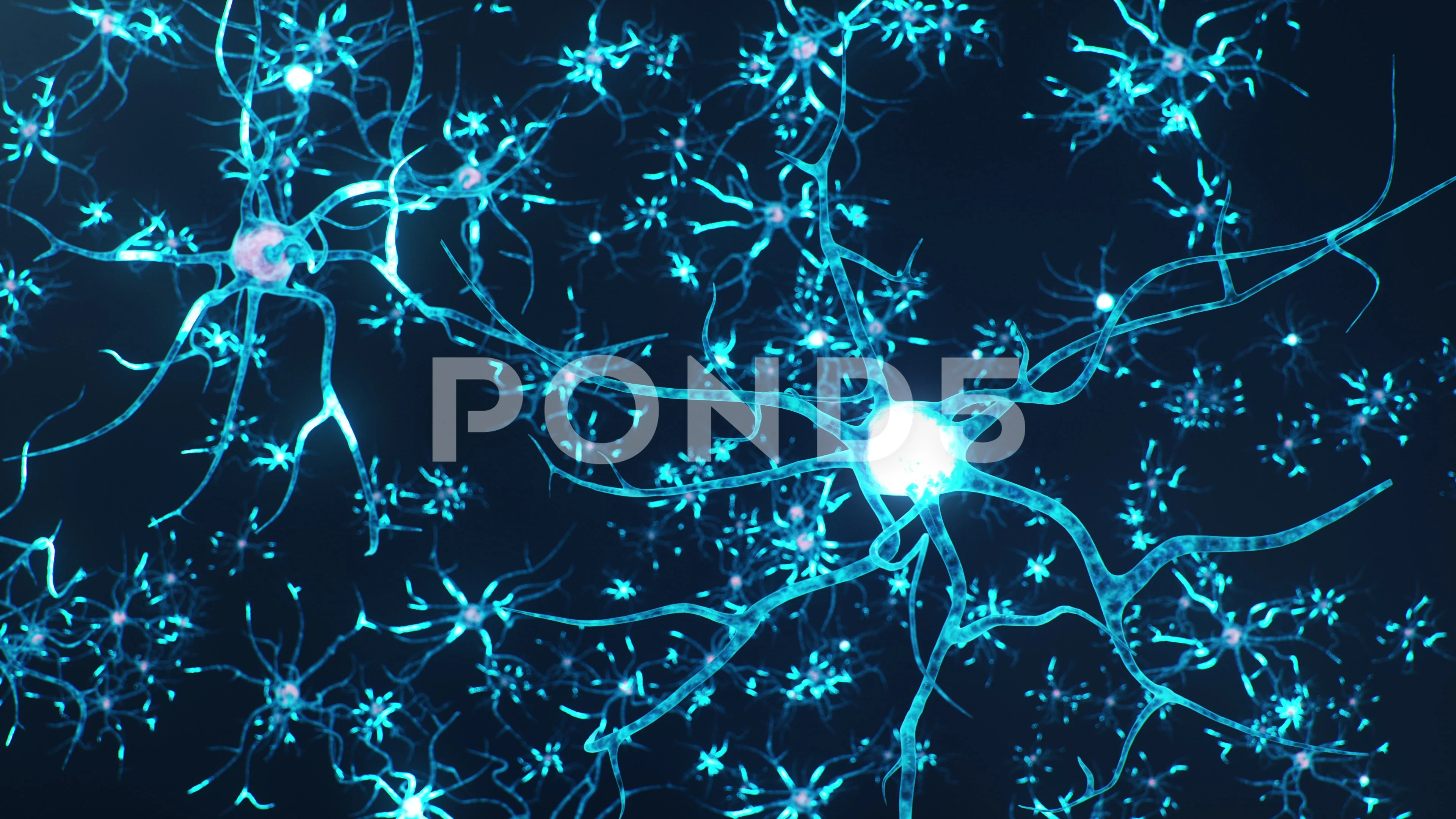 Synapse With Neurons In The Background Stock Photo - Download