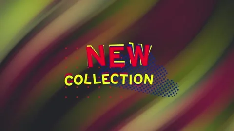 Animation of new collection text over sh... | Stock Video | Pond5