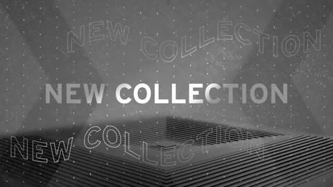 Animation of new collection text over pa... | Stock Video | Pond5