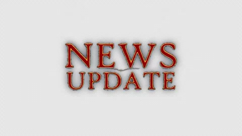 Animation News Update glow red spark neon lightning text animation Stock Footage 320465776