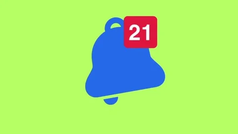 Animation of notification icon on green screen Stock Footage 299524715