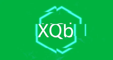 Animation of ntf in hexagon over transparent background Video stock 318379398