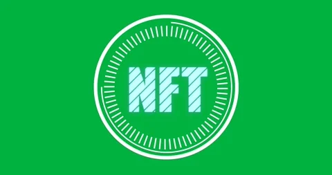 Animation of ntf in processing circle over transparent background Video stock 318379402