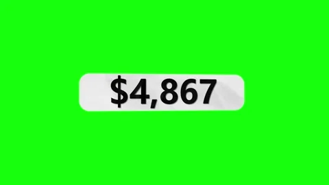 Animation number 10 thousand US Dollars on green screen Video stock 290166052