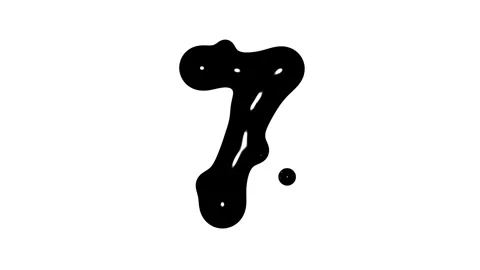 Animation of number 7 isolated on white background Stock Footage 132303847