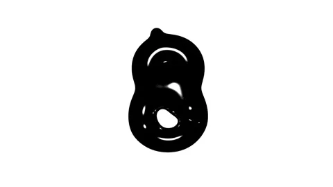 Animation of number 8 isolated on white background Stock Footage 132303848
