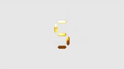 Animation of Number five glow glitch text digital effect Stock Footage 243540996