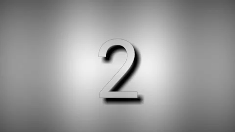 Animation numbers 1 to 3 to open the video Stock Footage 135262726
