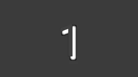 Animation numbers 1 to 3 to open the video Stock Footage 135262730