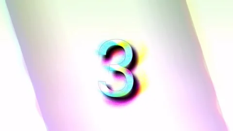 Animation numbers 1 to 3 to open the video Stock Footage 135262901